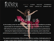 Tablet Screenshot of collectivedanceartistry.com